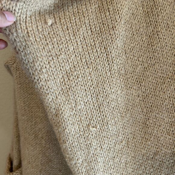 Soft Surroundings Telluride Topper Chunky Long Knit Cardigan Large Camel Brown - Picture 6 of 6